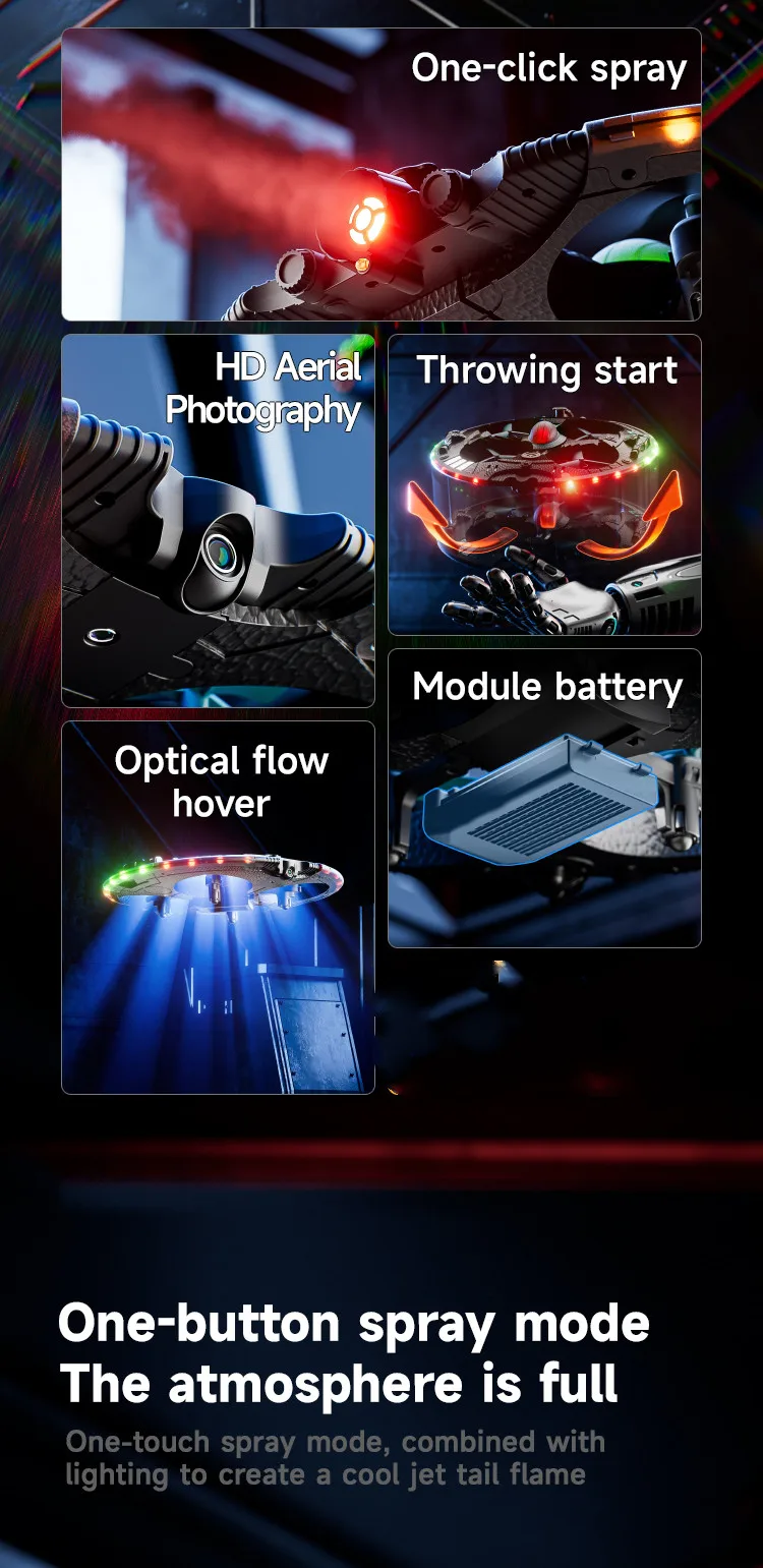 Drone Led Light - Dron FPV WIFI 8K, Mini Dron